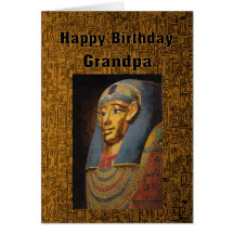 Pharaoh Grandpa Happy Birthday Humour Card