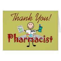 Pharmacist Stick Person--Gifts Card