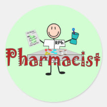 Pharmacist Stick Person--Gifts Stickers