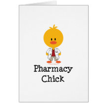 Pharmacy Chick Greeting Card