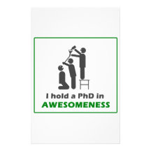 PhD in Awesomeness Custom Stationery