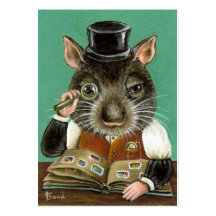 Phil the rat ACEO prints Business Card Templates