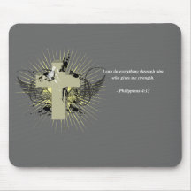 PHILIPPIANS 4:13 Bible Verse Mousepads