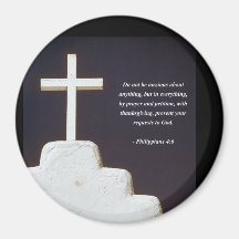 PHILIPPIANS 4:6 Bible Verse Refrigerator Magnet