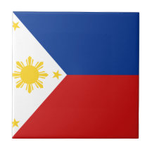 Philippines Flag Ceramic Tile