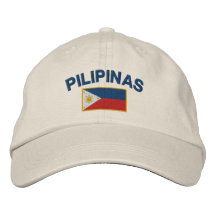 Philippines Pilipinas Flag Embroidered Hat