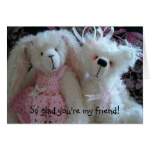 Phillipa and Pinky Lou by Wee Darlin Bears Greeting Cards