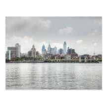 Philly skyline 2 postcard