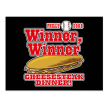 Philly Winner Cheesesteak Dinner Post Card