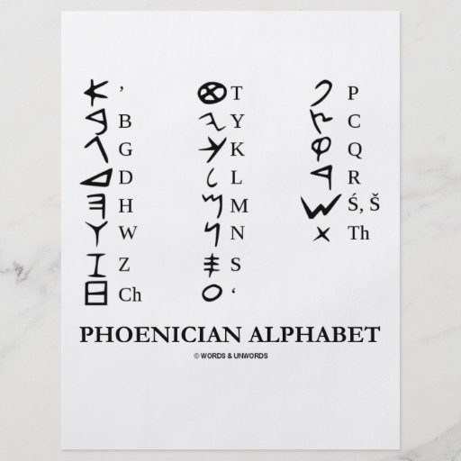 Phoenician Alphabet (Linguistics Cryptography) Flyers