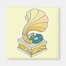 phonograph record player refrigerator magnets