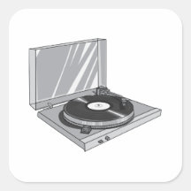 Phonograph Record Player Vintage Retro 2 Sticker
