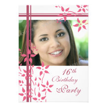 Photo 16th Birthday Party Invitations