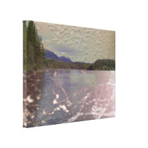 Photo of lake with Texture Gallery Wrap Canvas