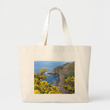 Photo Of The Coast In Jersey Canvas Bags