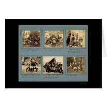 Photograph Vignettes with Custer 1862 Greeting Card