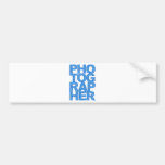 Photographer - Blue Text Bumper Stickers