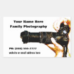 Photographer Holding DSLR Camera Rectangle Sticker