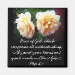 Php 4:7 Two Roses Fridge Magnet