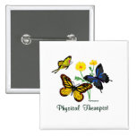 Physical Therapist Butterflies Buttons