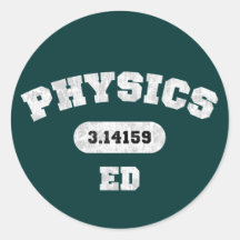 Physics Ed Round Sticker