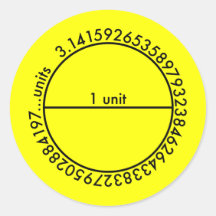 Pi Circle 1 Lemon Sticker