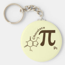 Pi Day Chocolate Pi Keychain