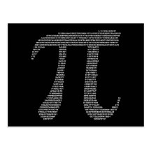 Pi Symbol Postcard