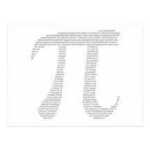 Pi Symbol Postcard