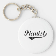Pianist Professional Job Keychain