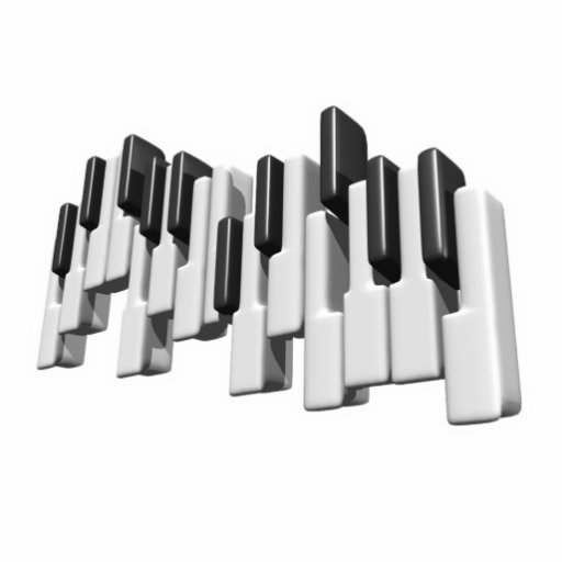 piano keyboard keys design photo cutouts