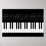 Piano keyboard poster
