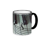 Piano Keys and Music Notes Coffee Mug