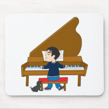 Piano Player and Dog Mousepad