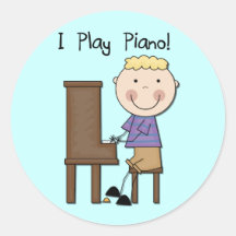 Piano Player Tshirts and Gifts Stickers