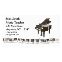 Piano Profile Card Business Card Template