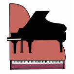 piano silouhette design photo sculptures