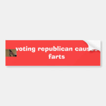 pic006, voting republican causes farts bumper stickers