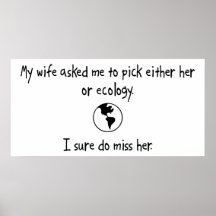 Pick Wife or Ecology Print