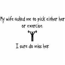 Pick Wife or Exercise Photo Cut Outs