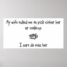 Pick Wife or Makeup Poster