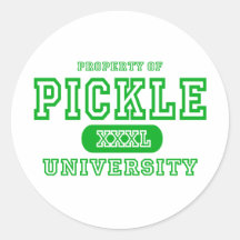 Pickle University Round Sticker