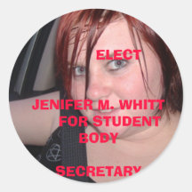Picture 173,          ELECT          JENIFER M.... Round Stickers