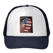 Picture of Ear, painted American flag hats