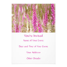 Picture of Foxgloves Personalized Invite