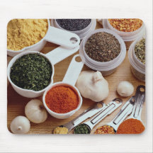 Picture of Fresh spices with garlic cloves Mouse Pad
