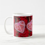 Picture of Lace heart on red satin with potpourri Mug