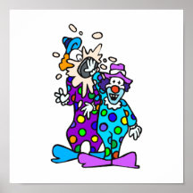 Pie Splat Clowns Poster