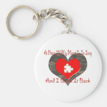 Piece of heart in iraq Keychain