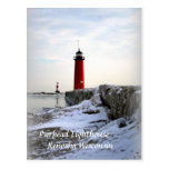 Pierhead Lighthouse, Kenosha Wisconsin Post Card